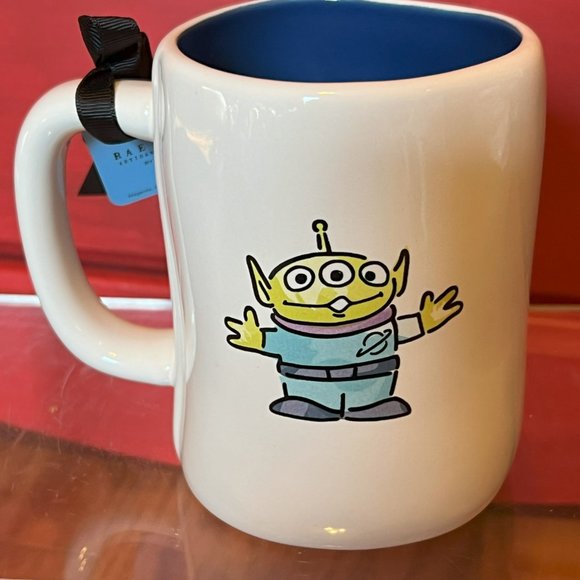 NEW Disney Rae Dunn THE CLAAAAW.. LGM Little Green Man Toy Story coffee mug NWT - Picture 7 of 9